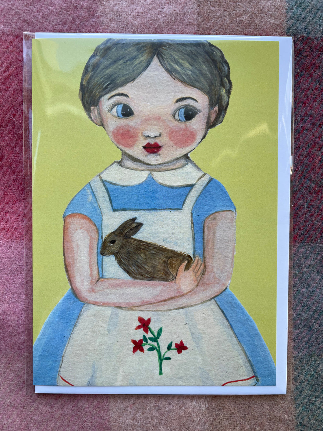 Girl with Bunny Card