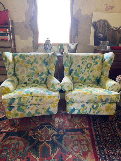 Over sized statement Wingback chairs