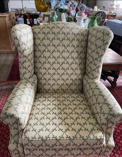 French style wingback chair