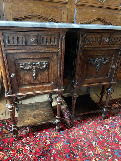 Antique French bedside tables