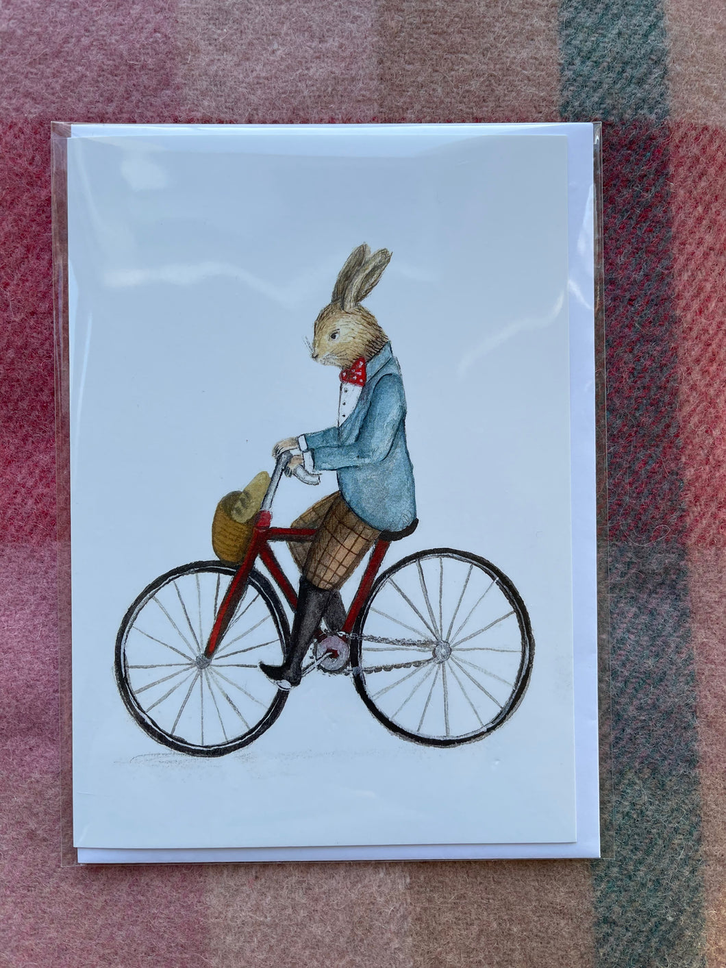 Hare on Bike Card