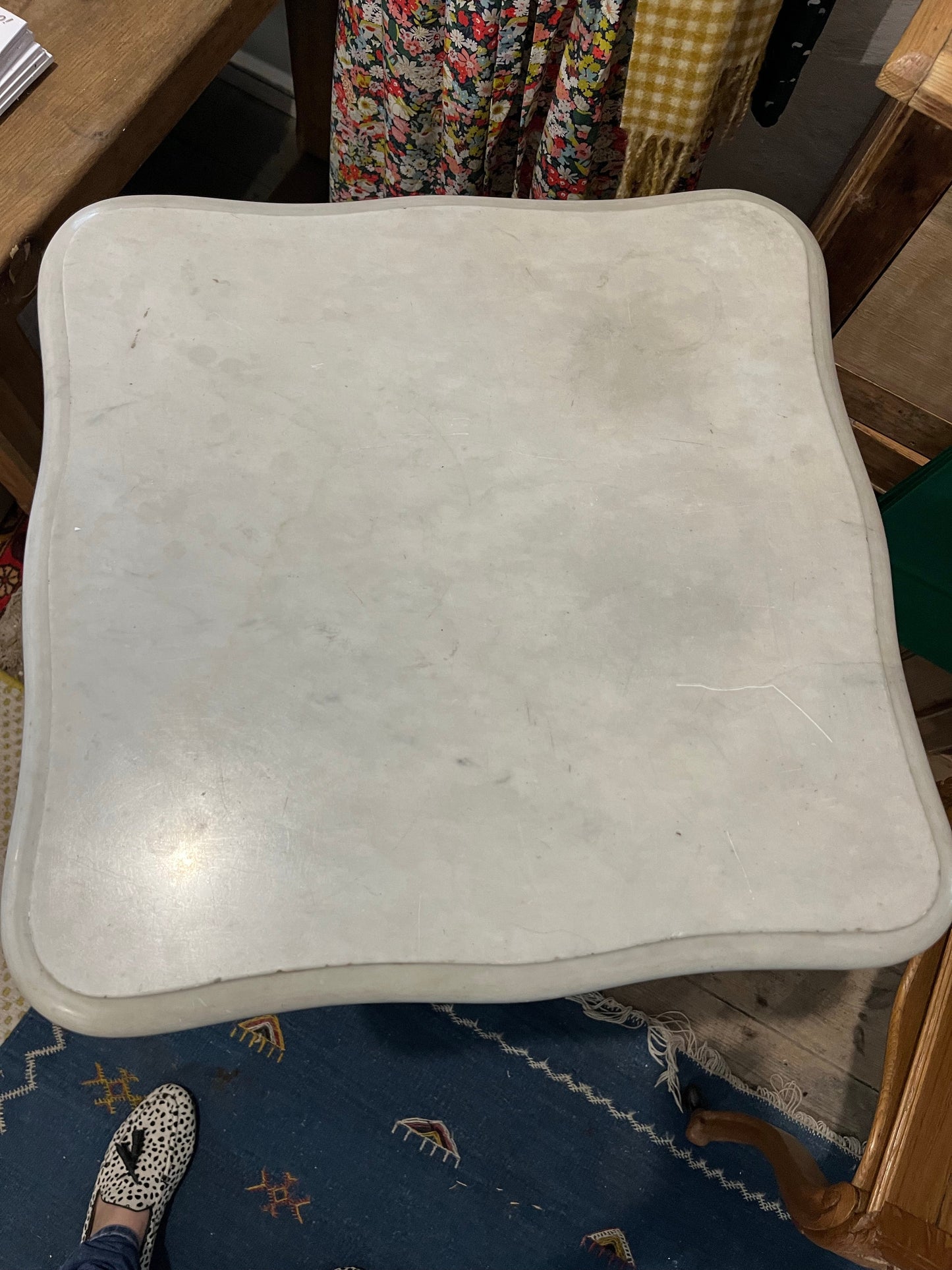 Pair of Louis XVth French Oak marble topped bedsides