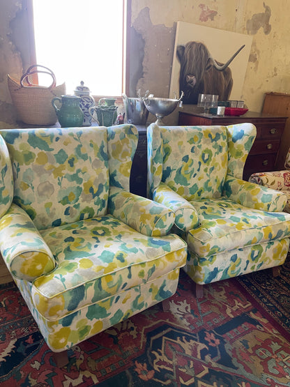 Over sized statement Wingback chairs