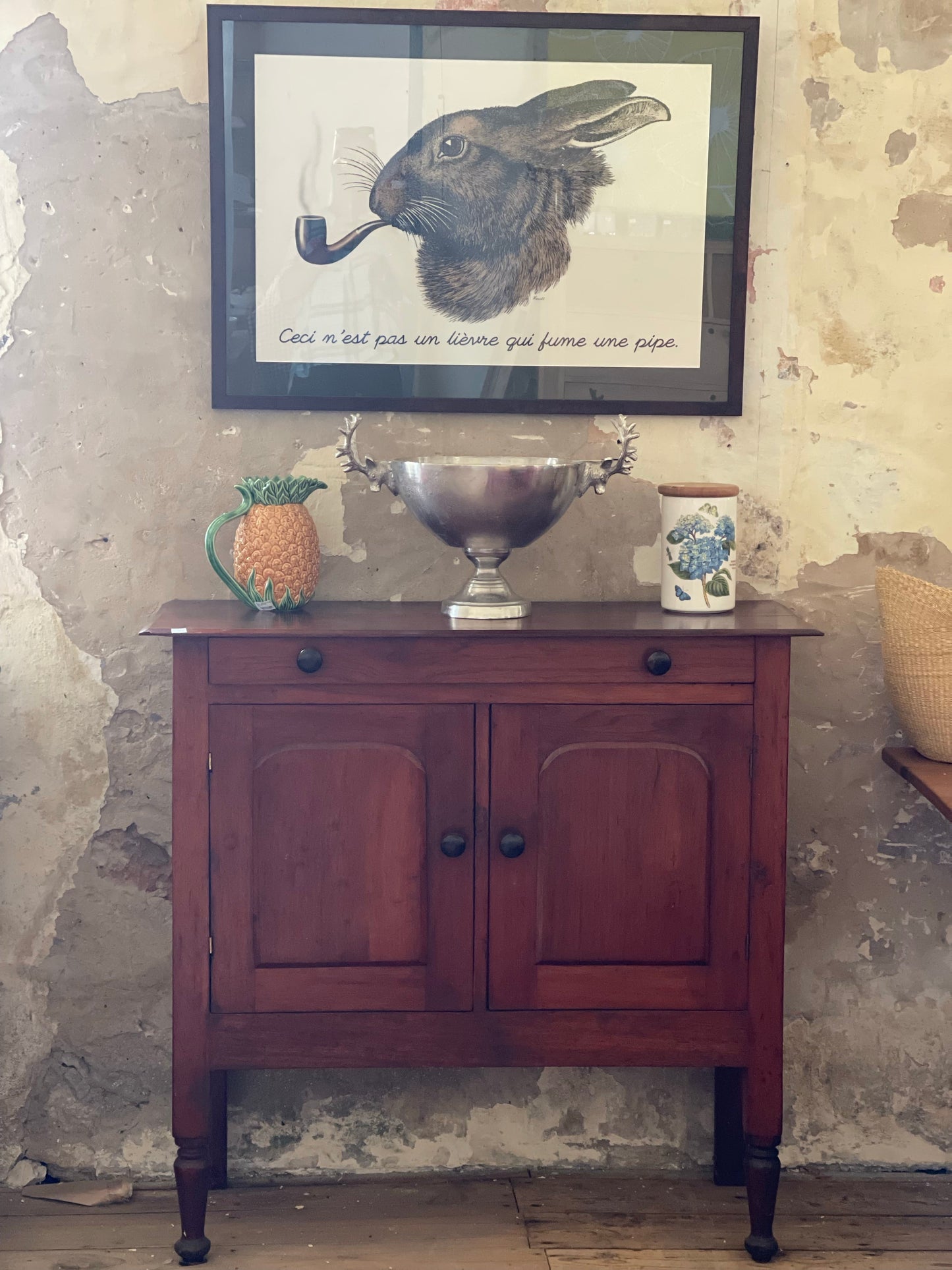 Antique cedar meat safe