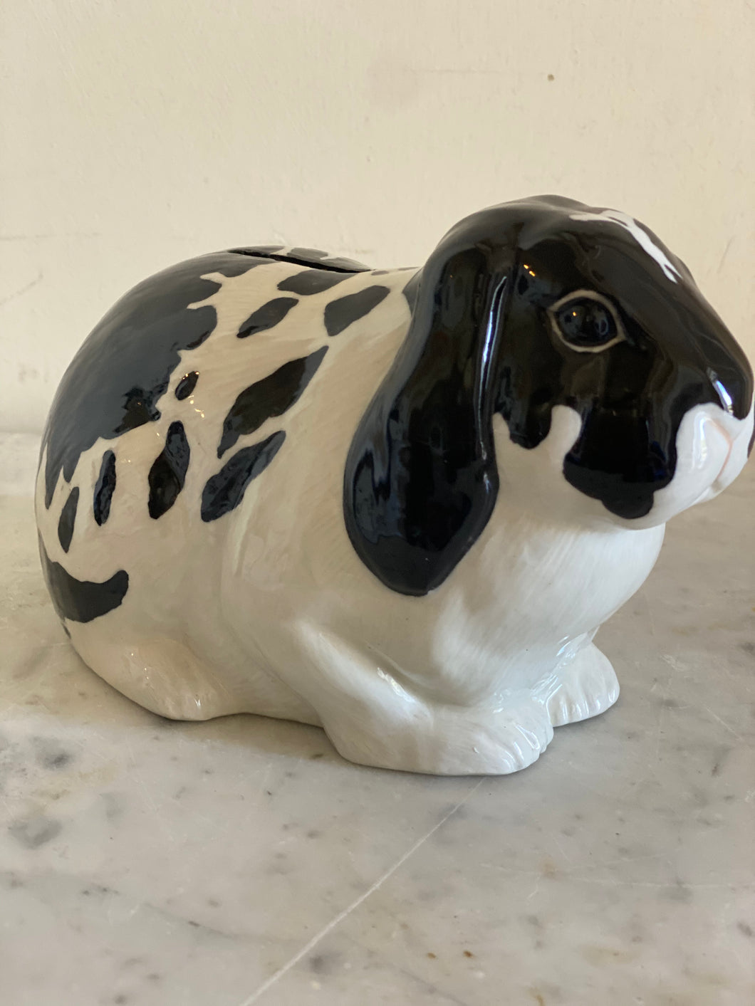 Lop eared bunny ceramic money box