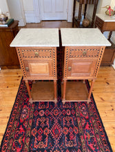 Load image into Gallery viewer, Pair of Antique French oak Nouveau bedsides
