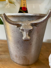 Load image into Gallery viewer, Silver bull ice bucket
