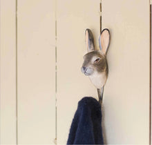 Load image into Gallery viewer, Wooden animal hook - hare
