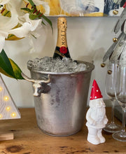 Load image into Gallery viewer, Silver bull ice bucket
