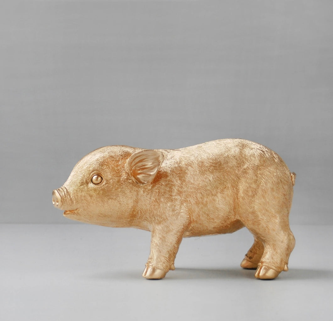 Animal Money Box - Gold Pig