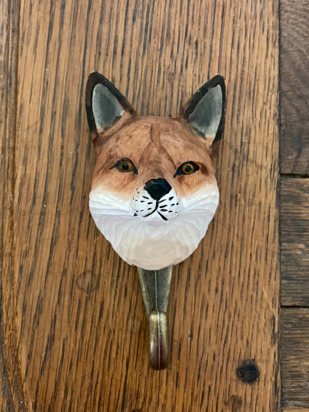 Wooden Animal Hook - Fox