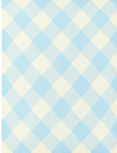 Sky blue tartan baby blanket