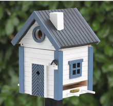 Load image into Gallery viewer, Bird Nesting box - white &amp; blue
