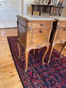 French Louis XVth walnut bedsides