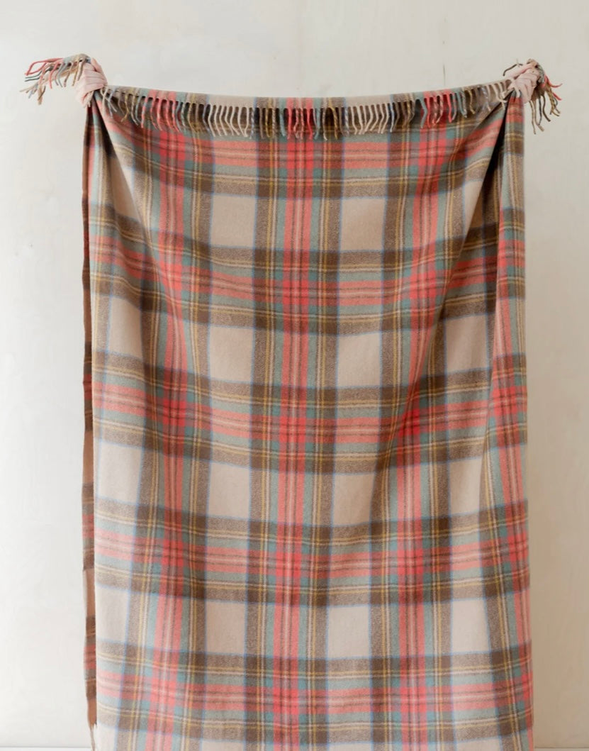 Wool Blanket Stewart Antique dress tartan Tartan loop