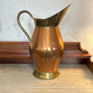 French brass and copper jug