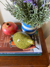 Load image into Gallery viewer, French ceramic quail yellow and green - standing
