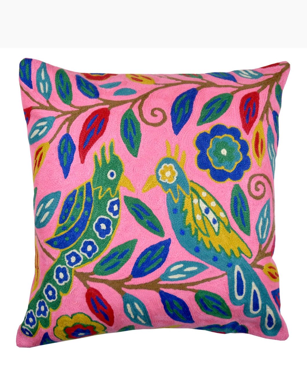Eliza Piro pink love birds cushion pink